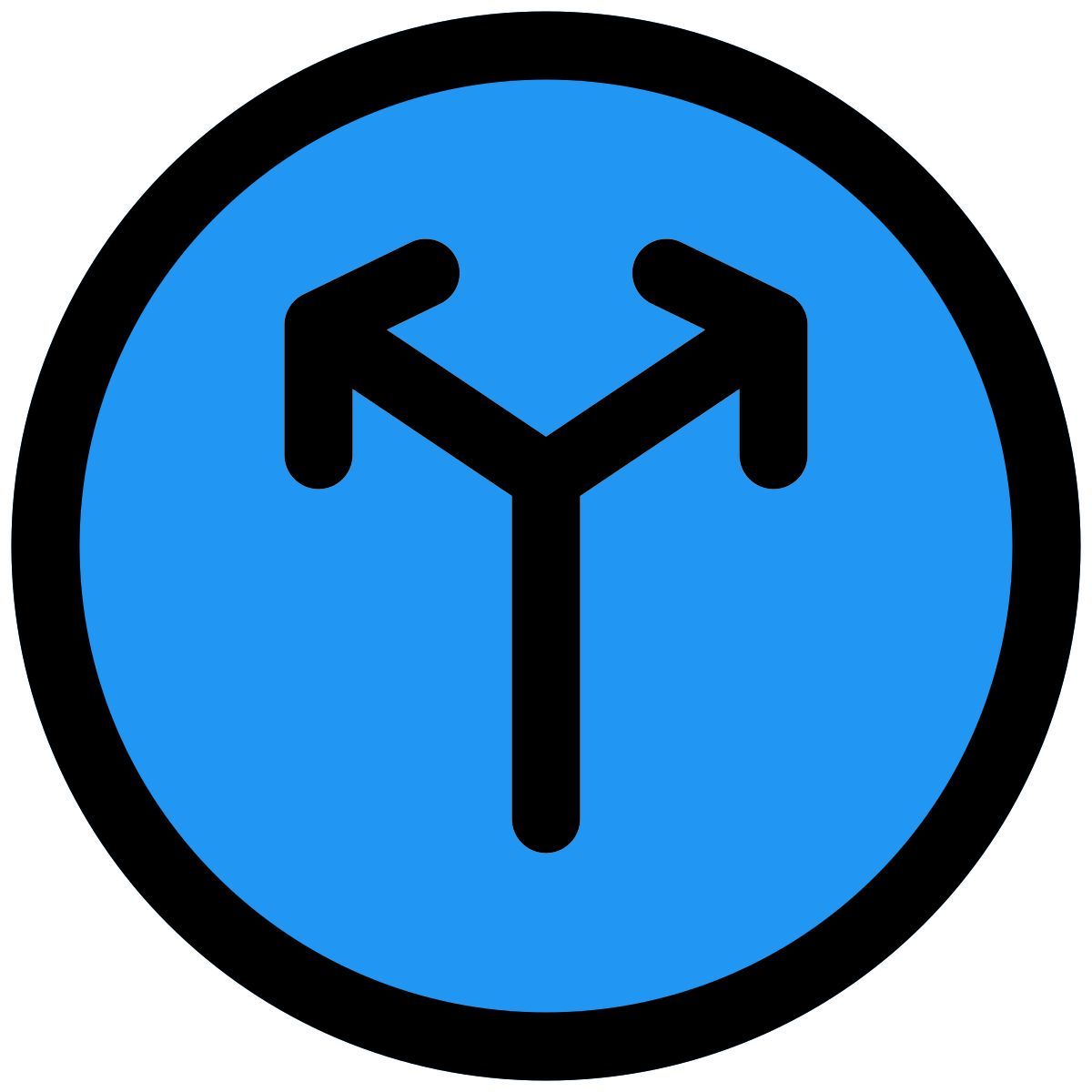 geteiltes straßenschild icon