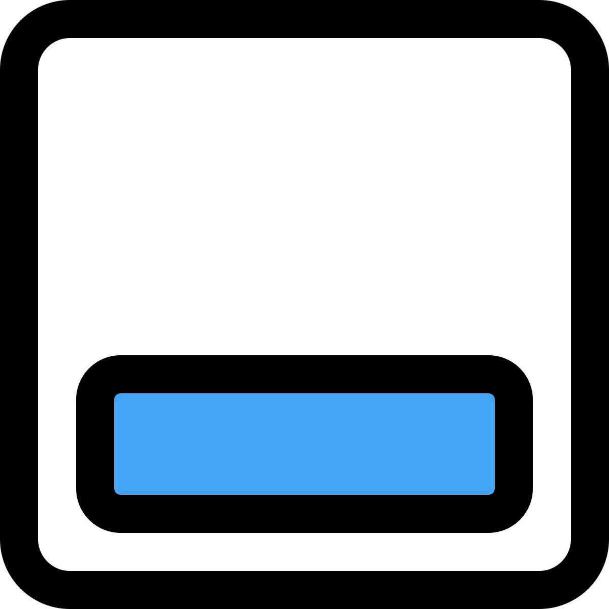 bottom alignment setting adjust layout footer edit position button icon