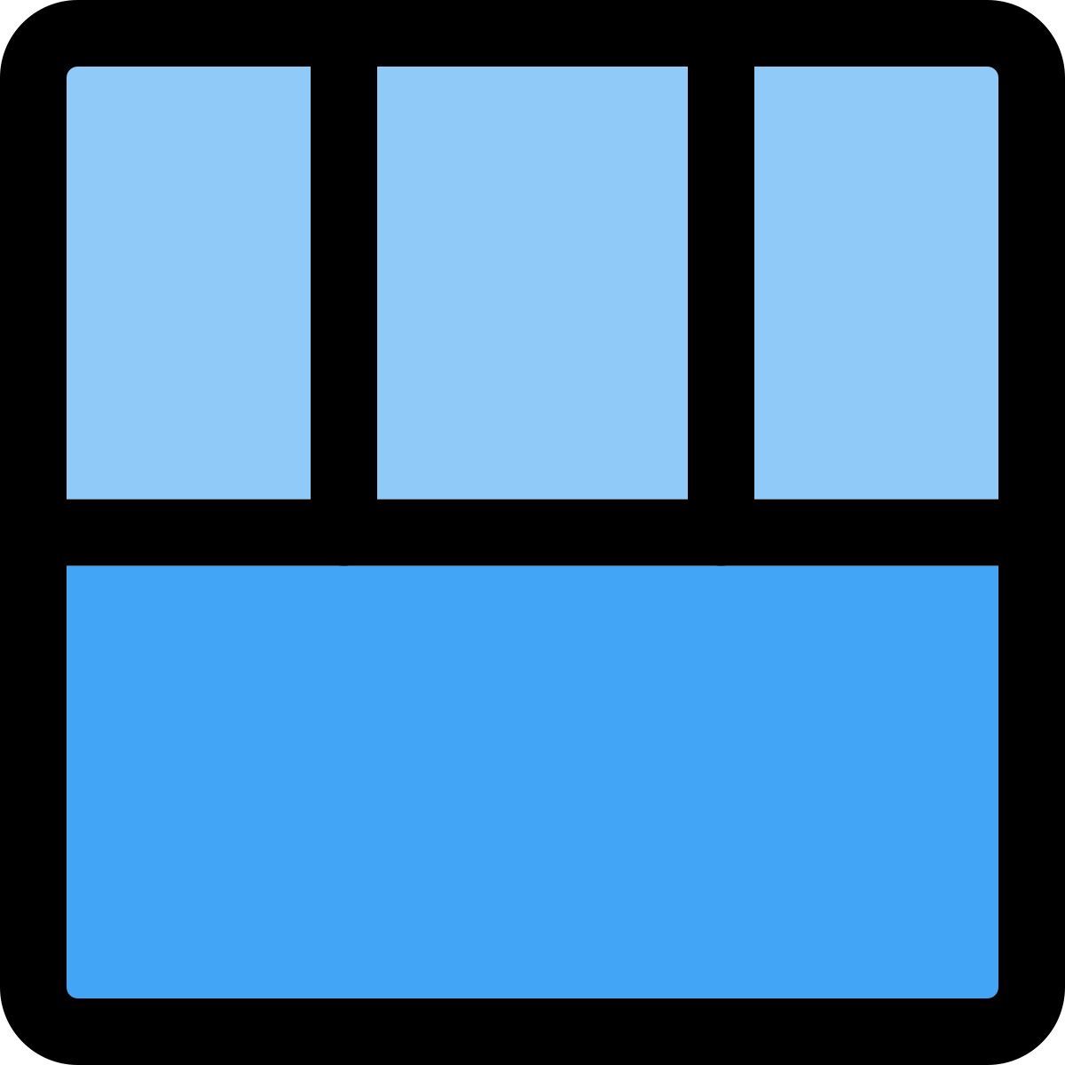 grade de conteúdo inferior icon