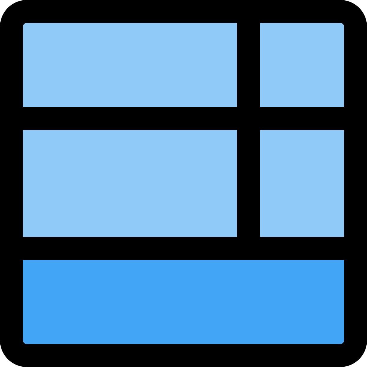 unteres rasterlayout icon