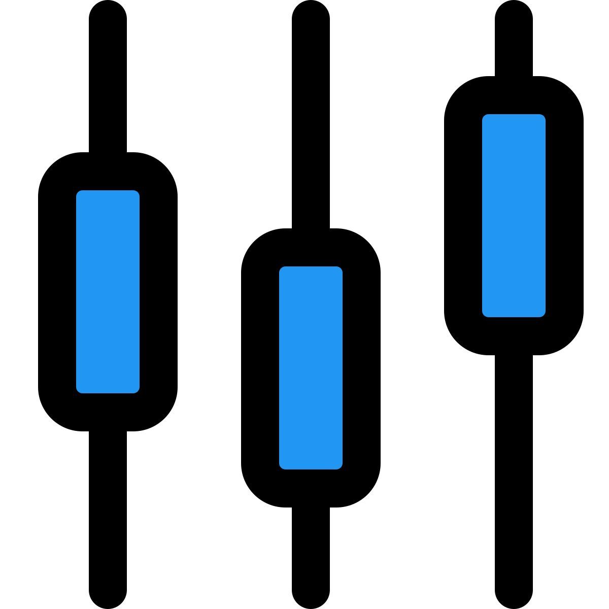 gráfico de velas icon
