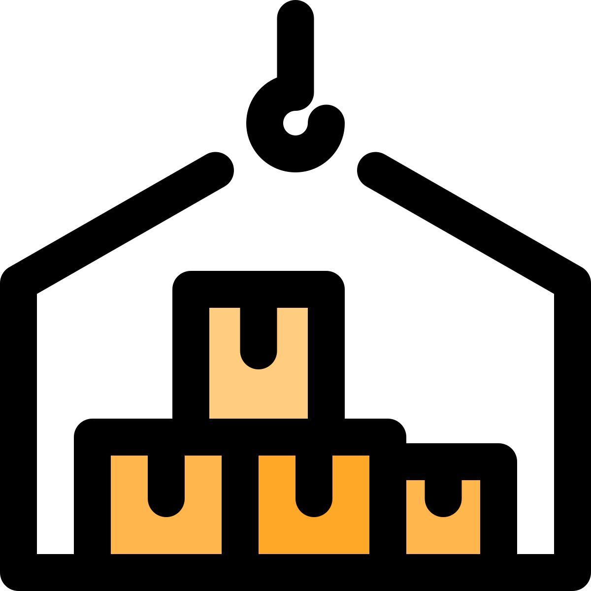 lifting boxes icon