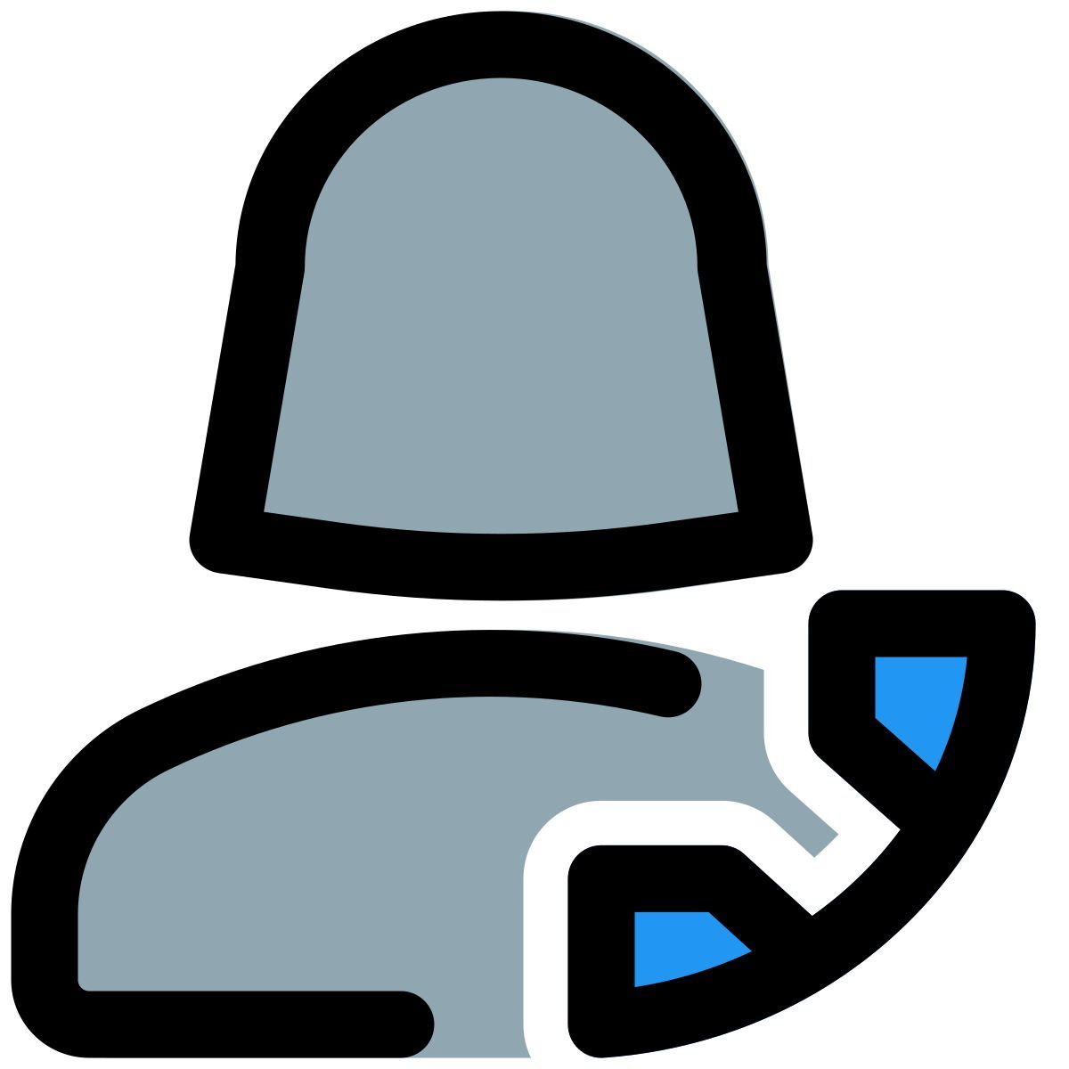 businesswoman with a conference call or phone notification icon