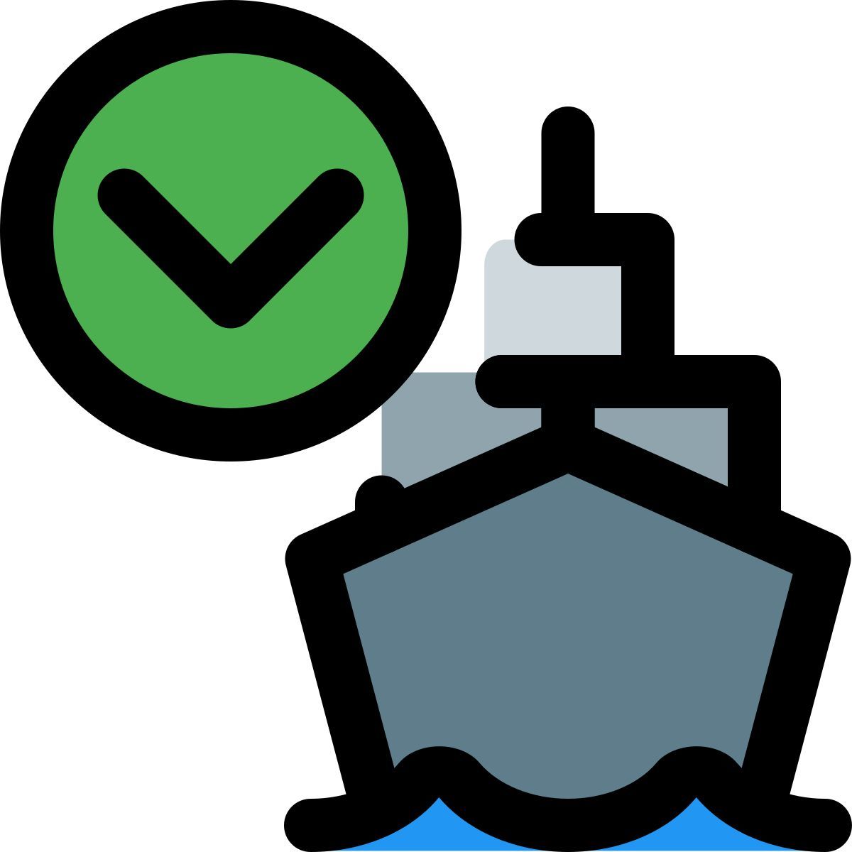 unloading cargo ship icon