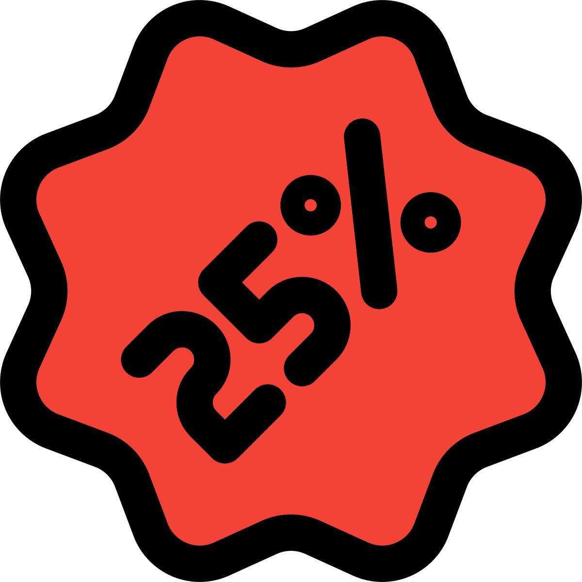 25% off sticker icon