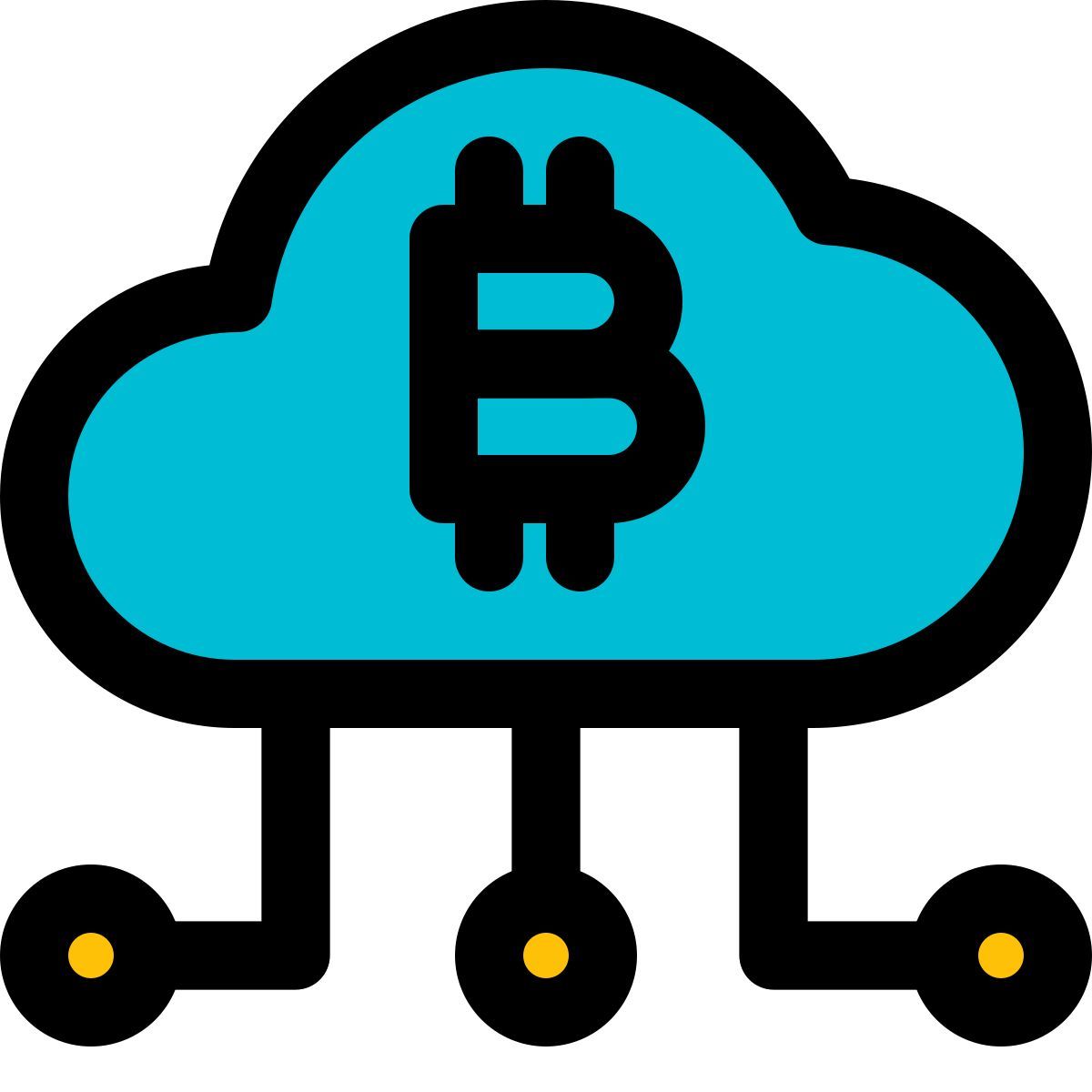 bitcoin cloud network icon