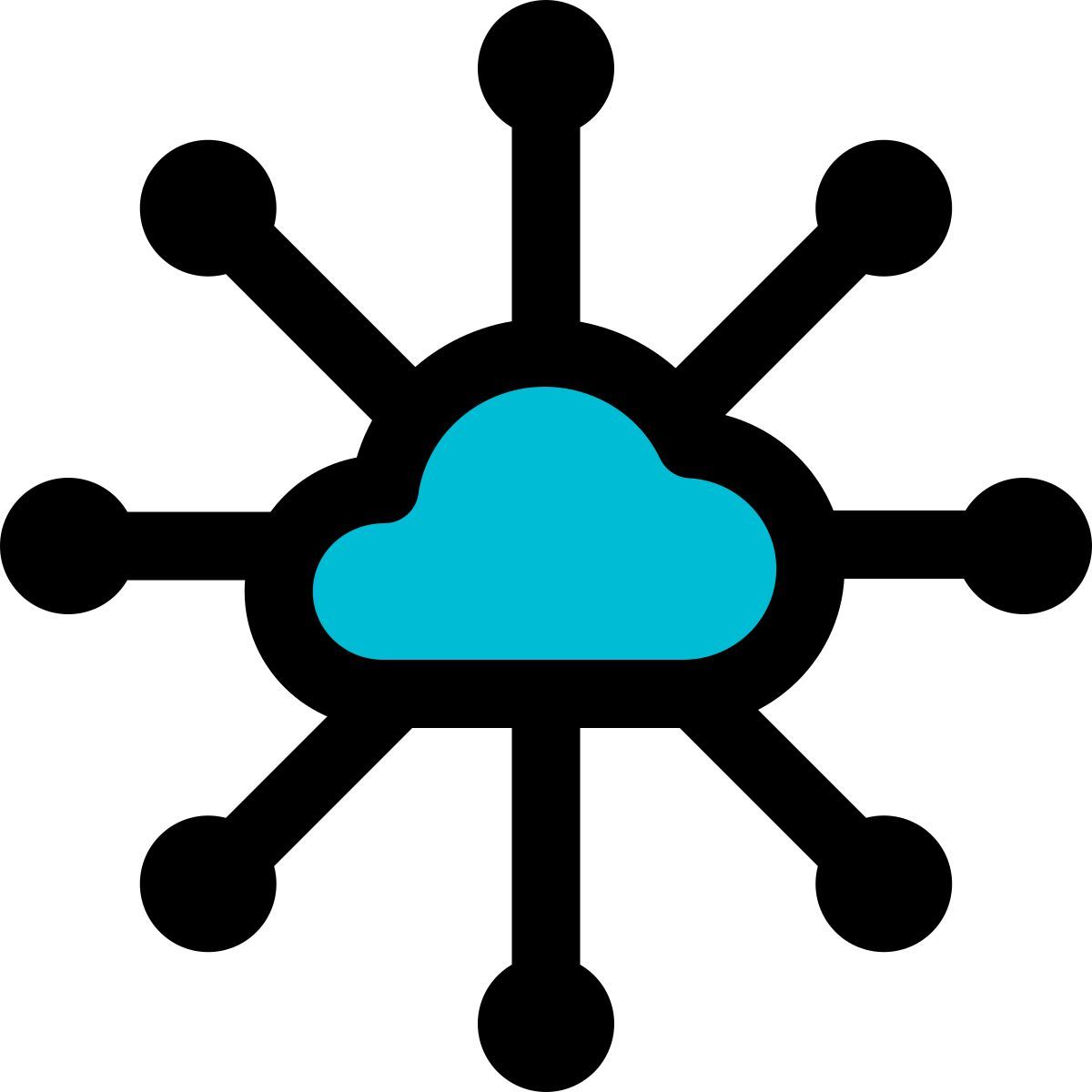 réseau cloud icon