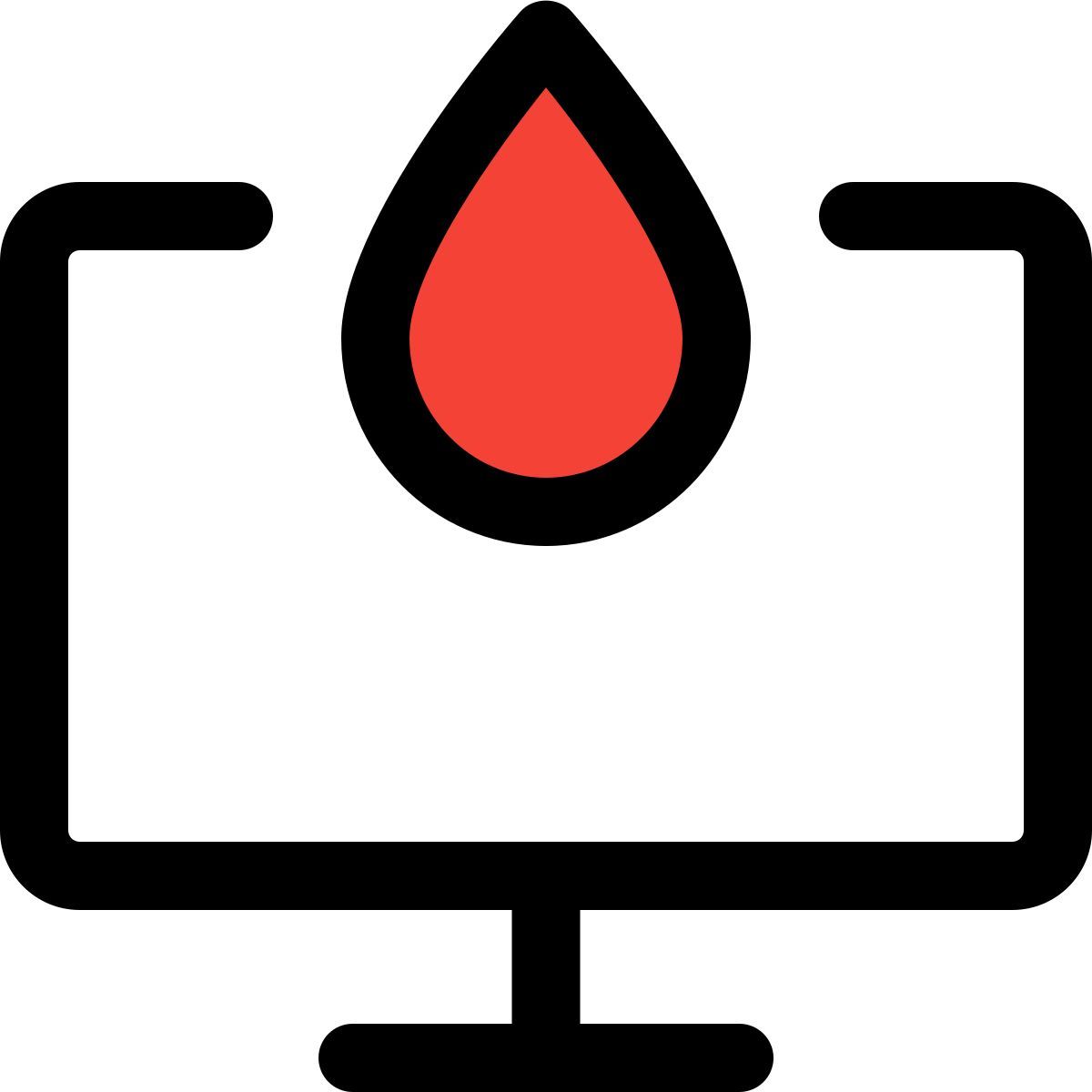 computer blood test icon
