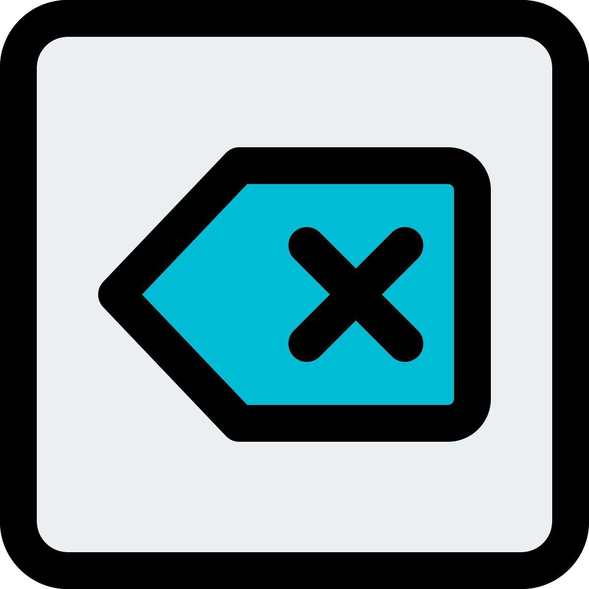 backspace key icon
