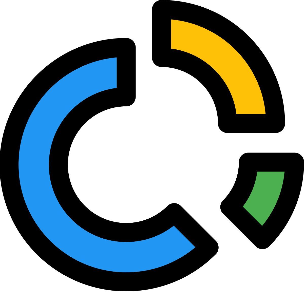 gráfico de rosquinhas icon