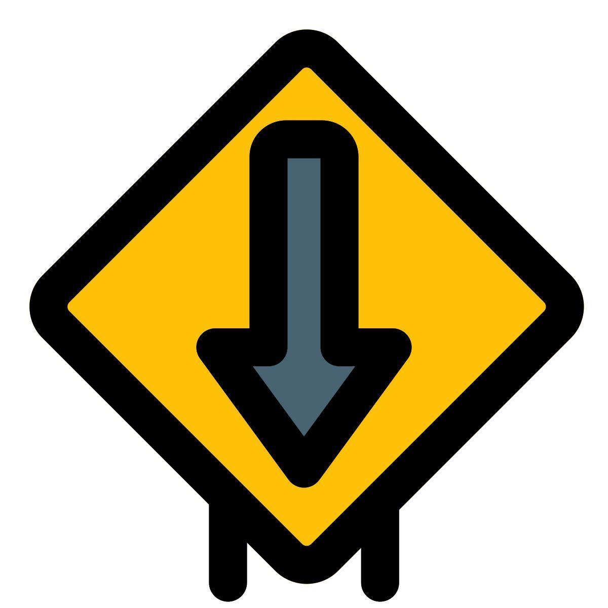 arrow down sign icon