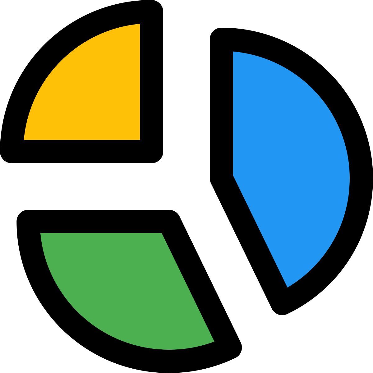 pie chart sections icon