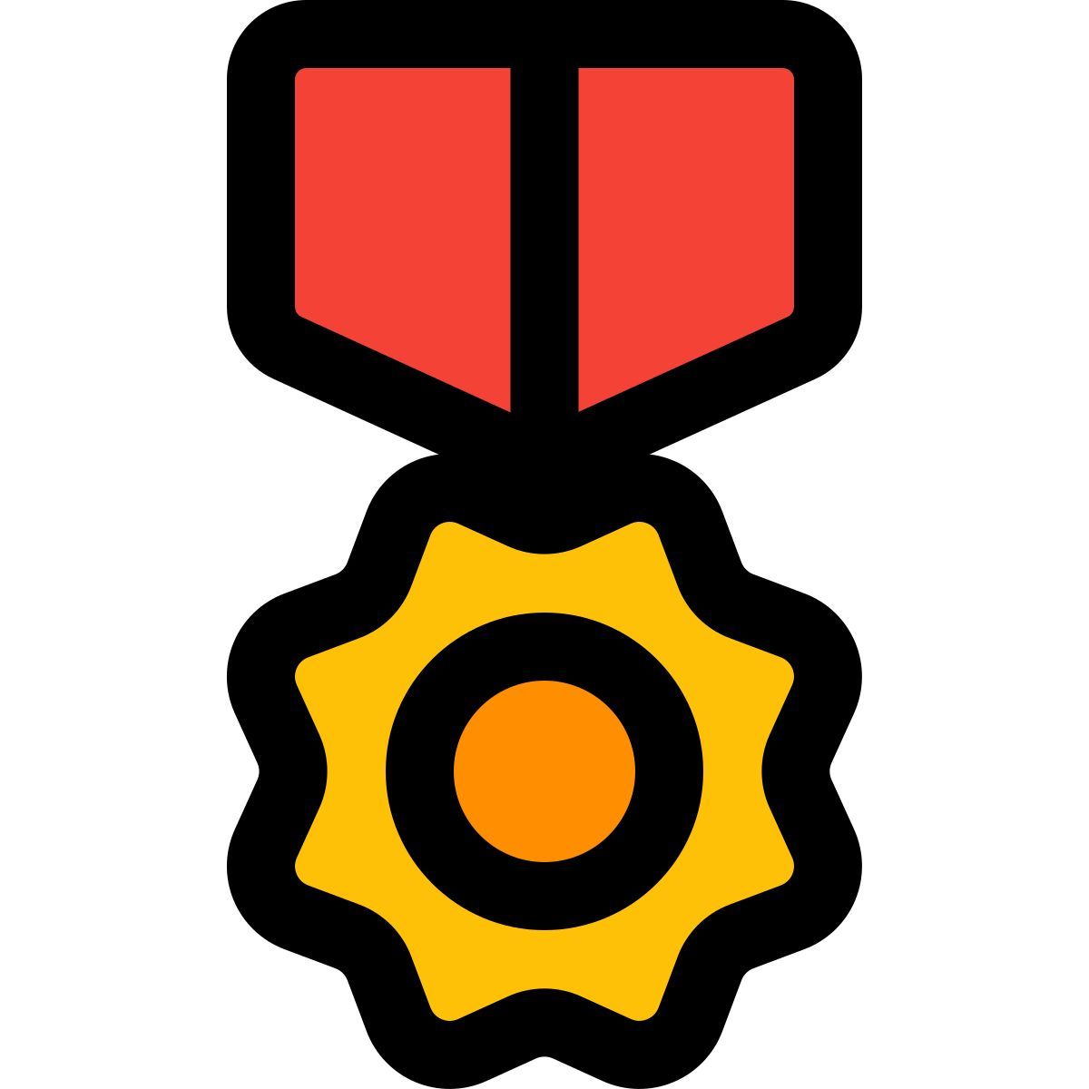 flower shaped medal icon