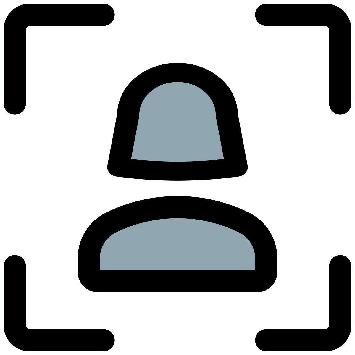focusing on a female user profile picture for the social media layout icon