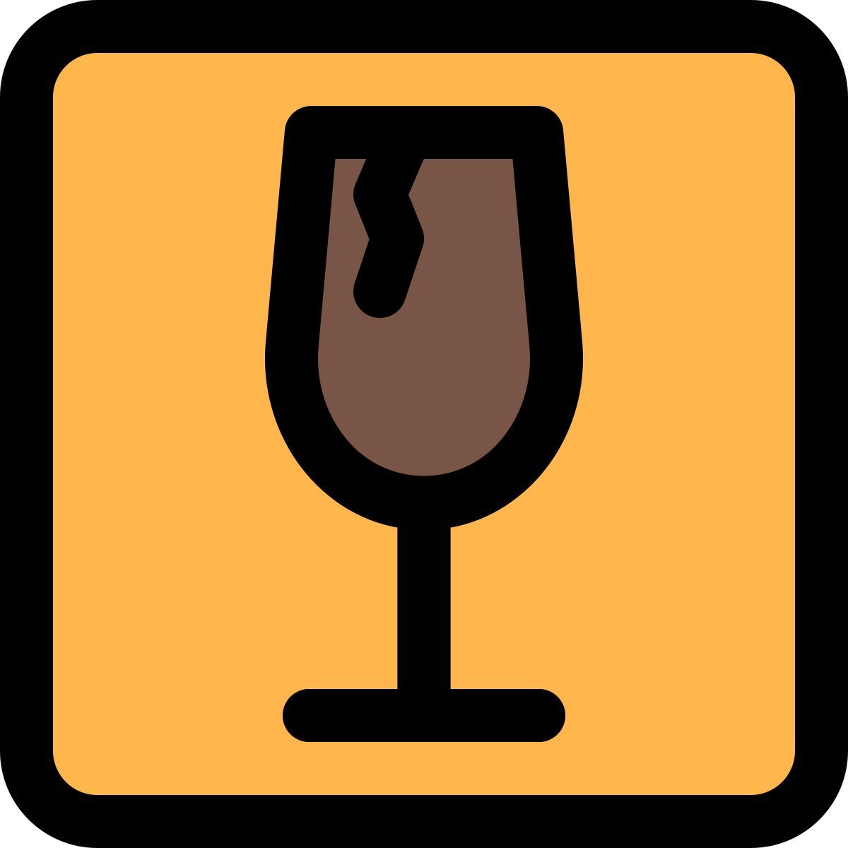 fragile sticker icon