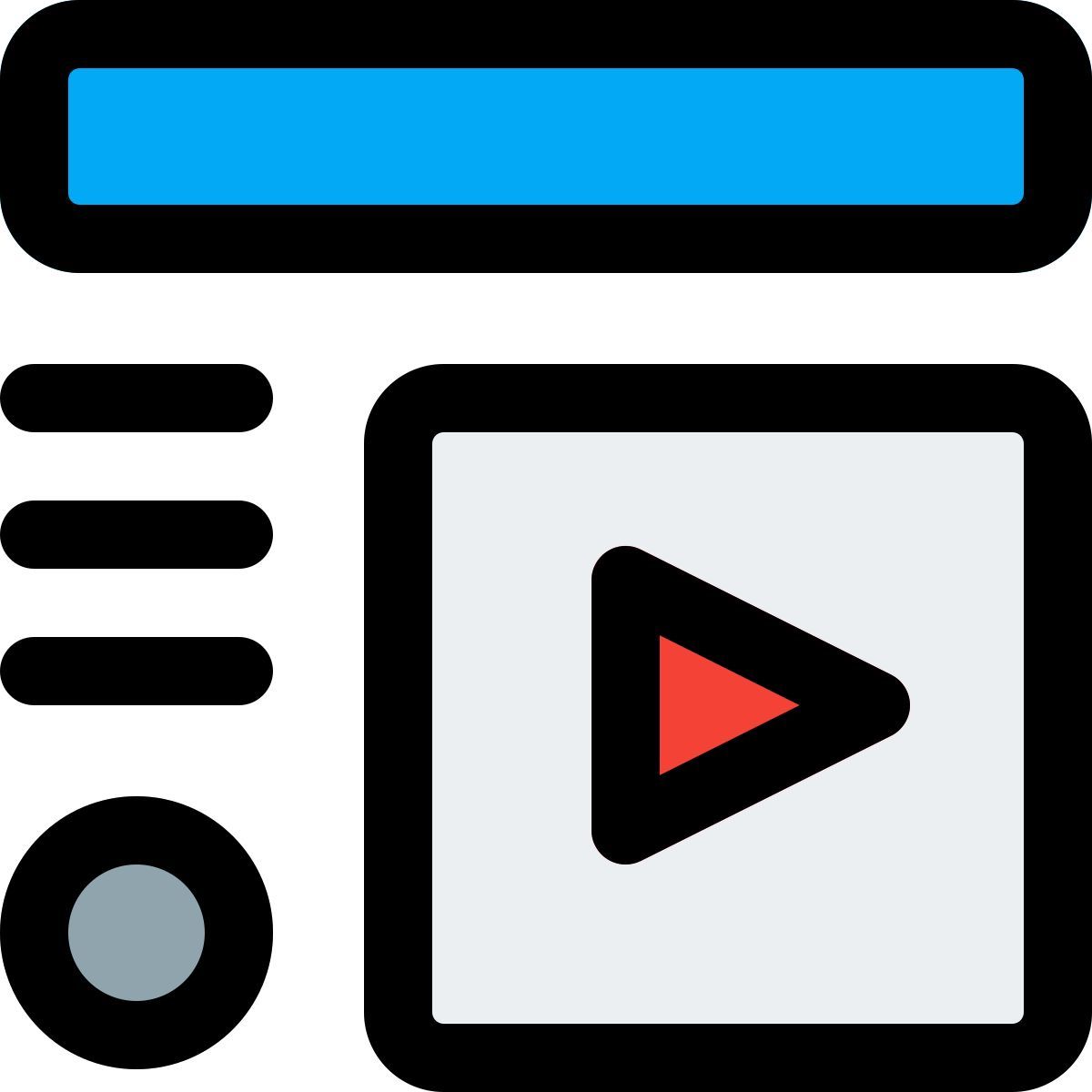 vídeo con texto icon