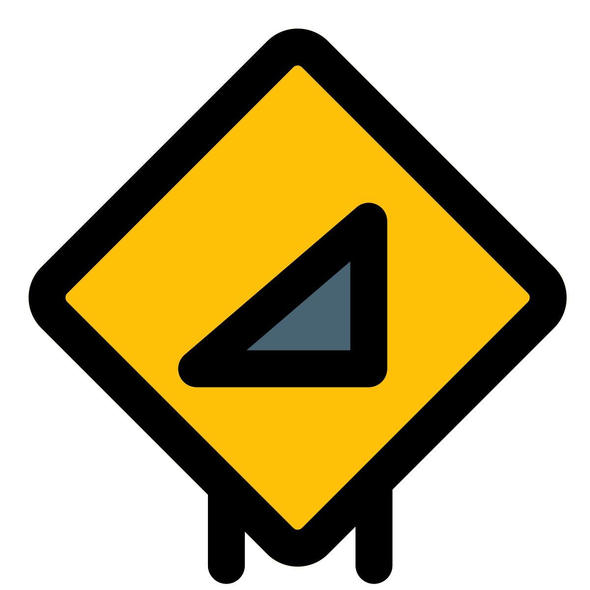 steiles straßenschild icon