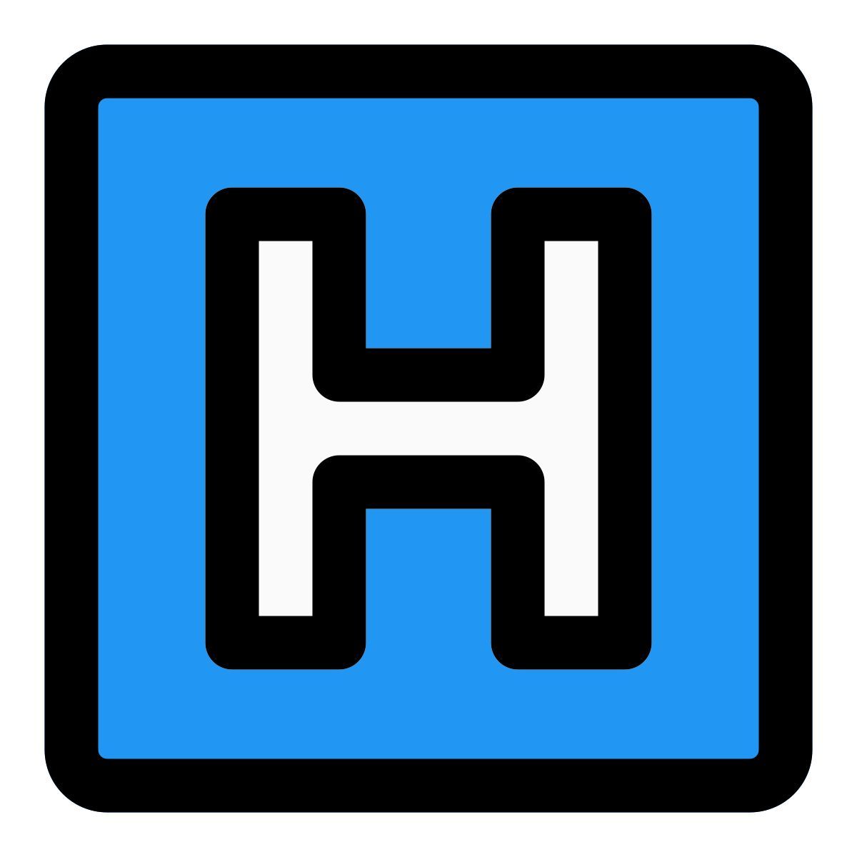 hospital sign icon