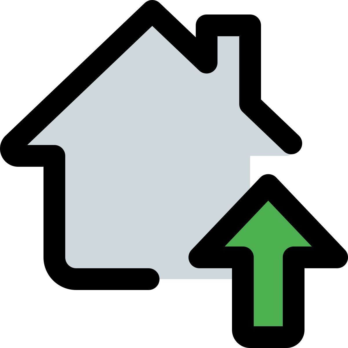house up arrow icon
