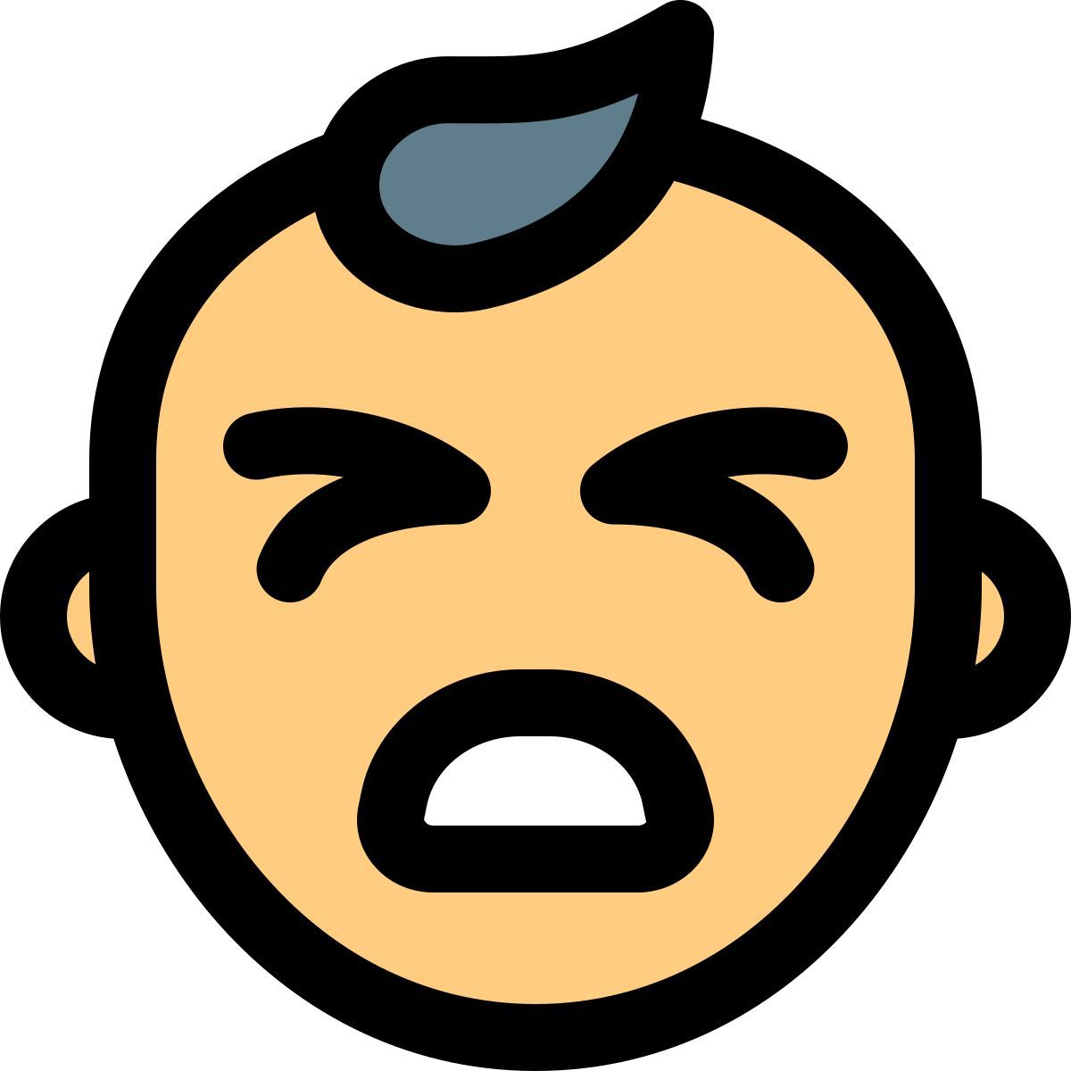 crying baby icon