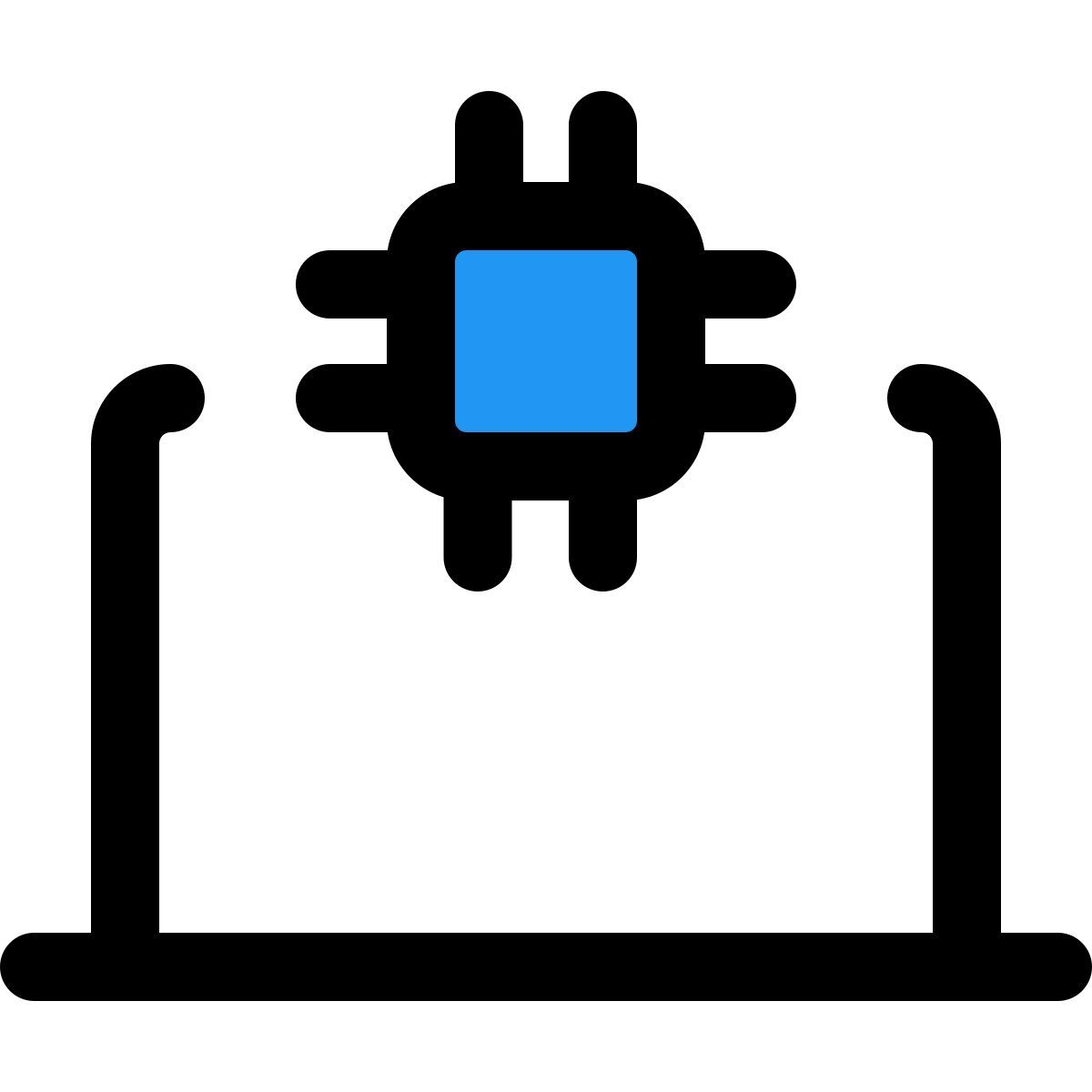 microprocessore per laptop icon