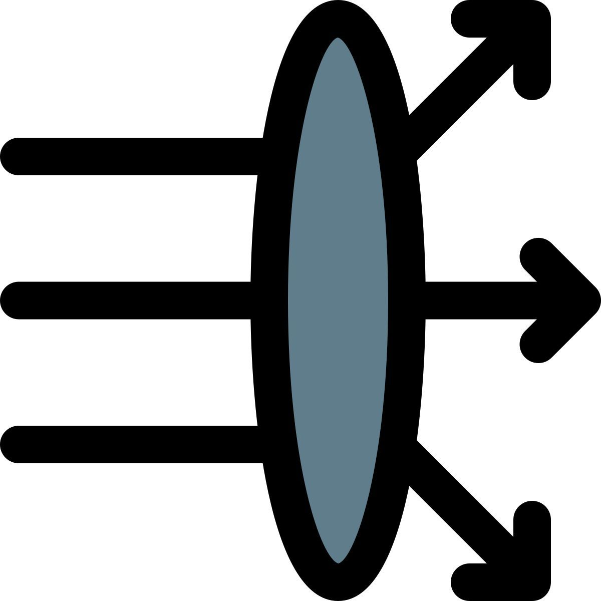 dispersione della luce della lente icon