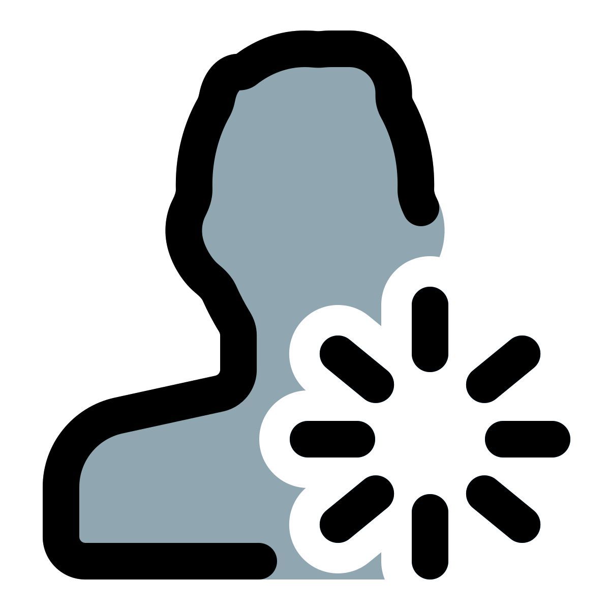 externer ladebildschirm für eine von einem einzelnen benutzer verwendete anwendung closeupman filled tal revivo icon