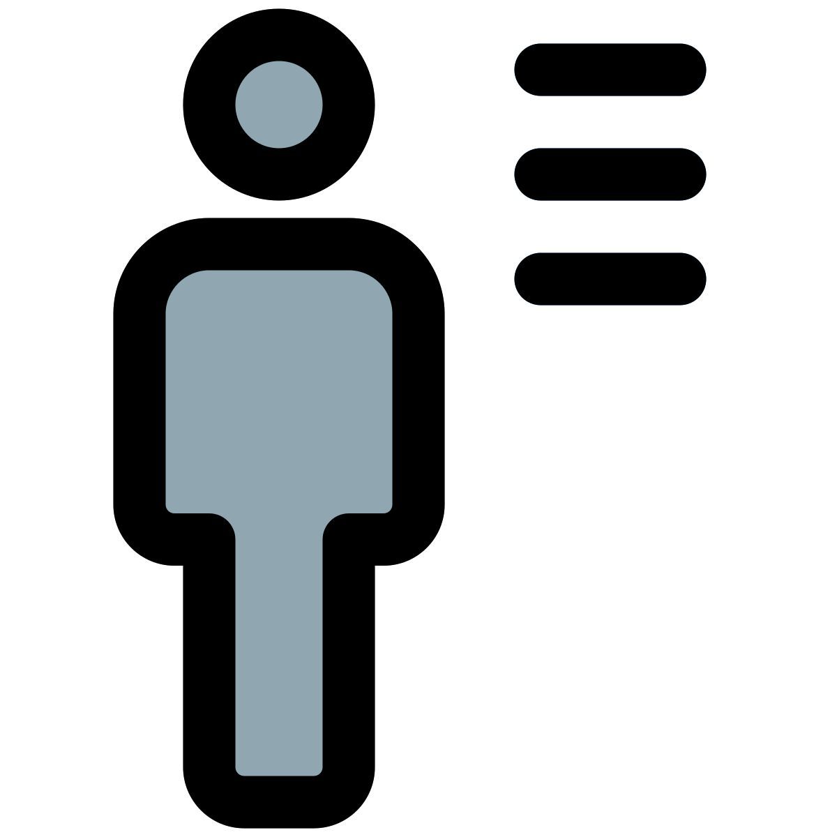 menu option in for worker portfolio layout icon