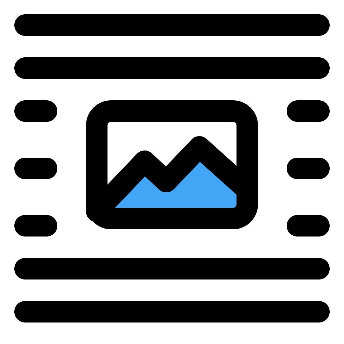middle center image document page layout setting button icon