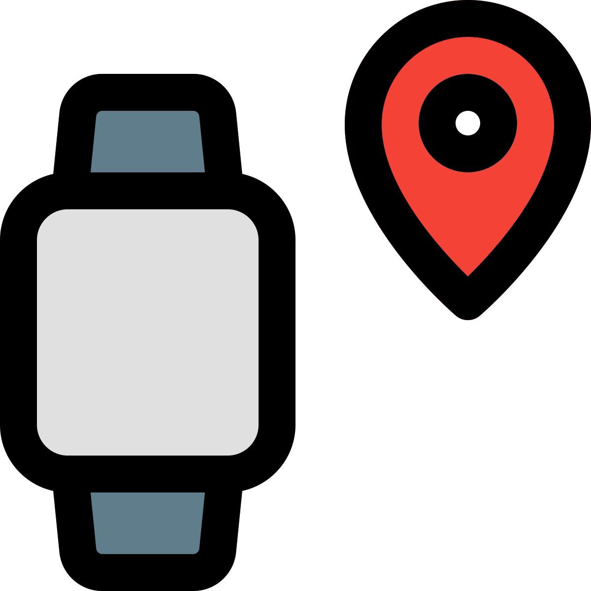 smartwatch location icon
