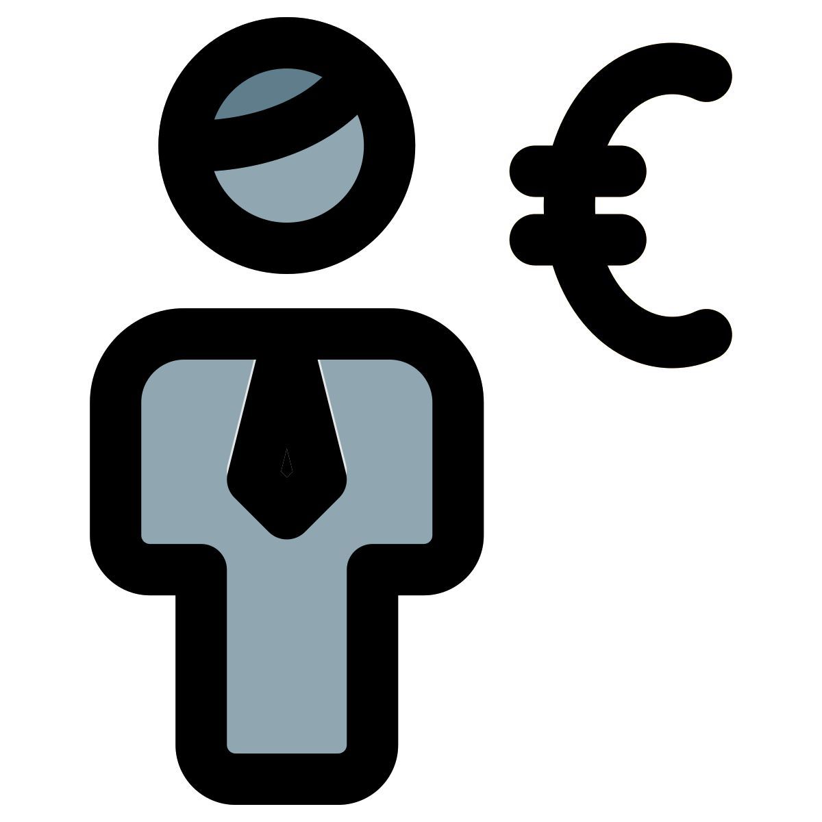money earned in euro currency tender layout icon