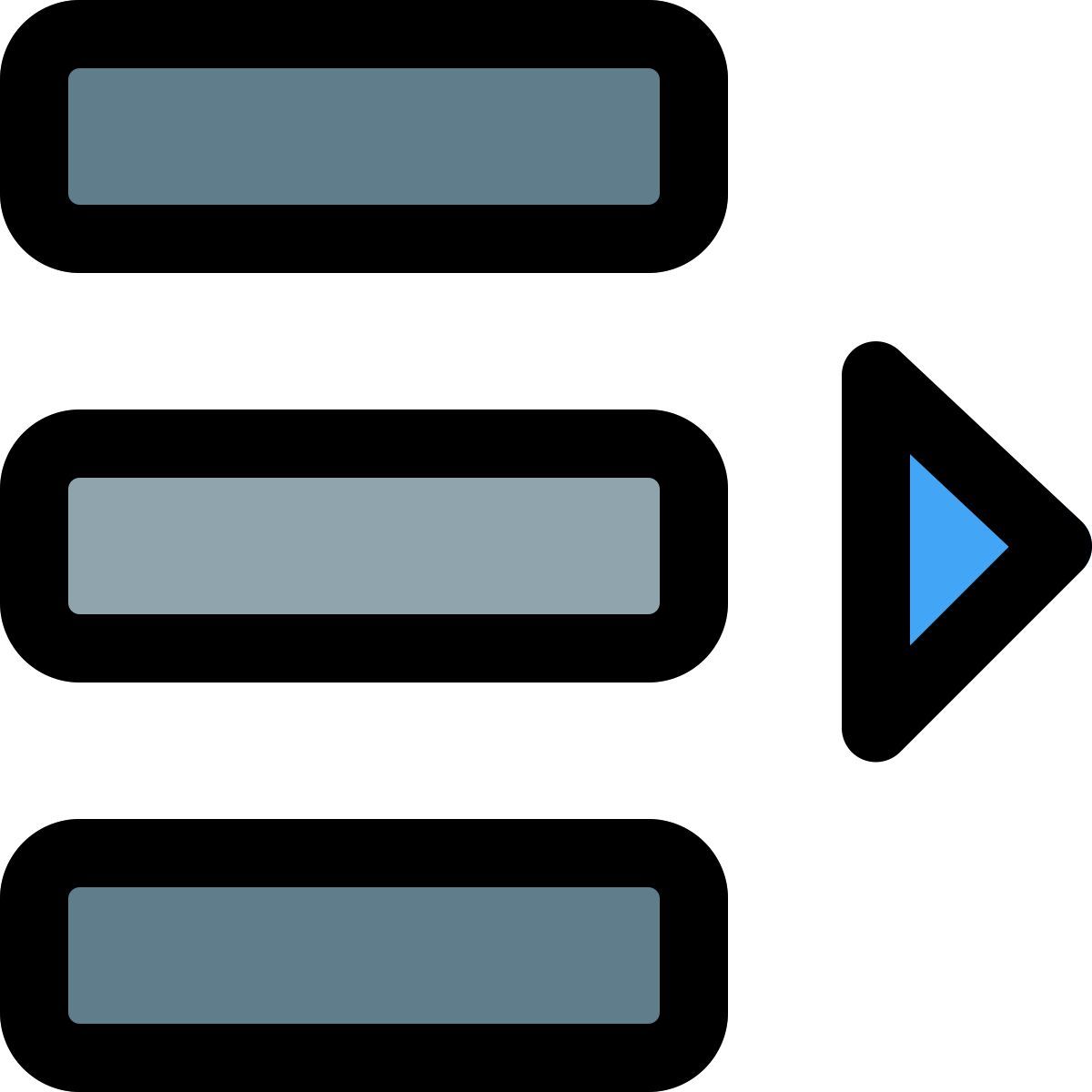 move document list object right direction margin line icon