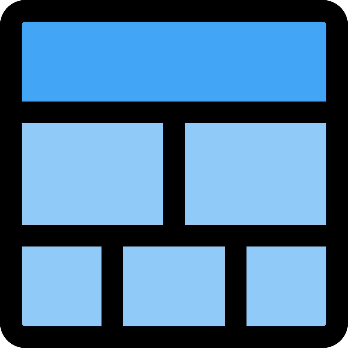 segmented layout icon