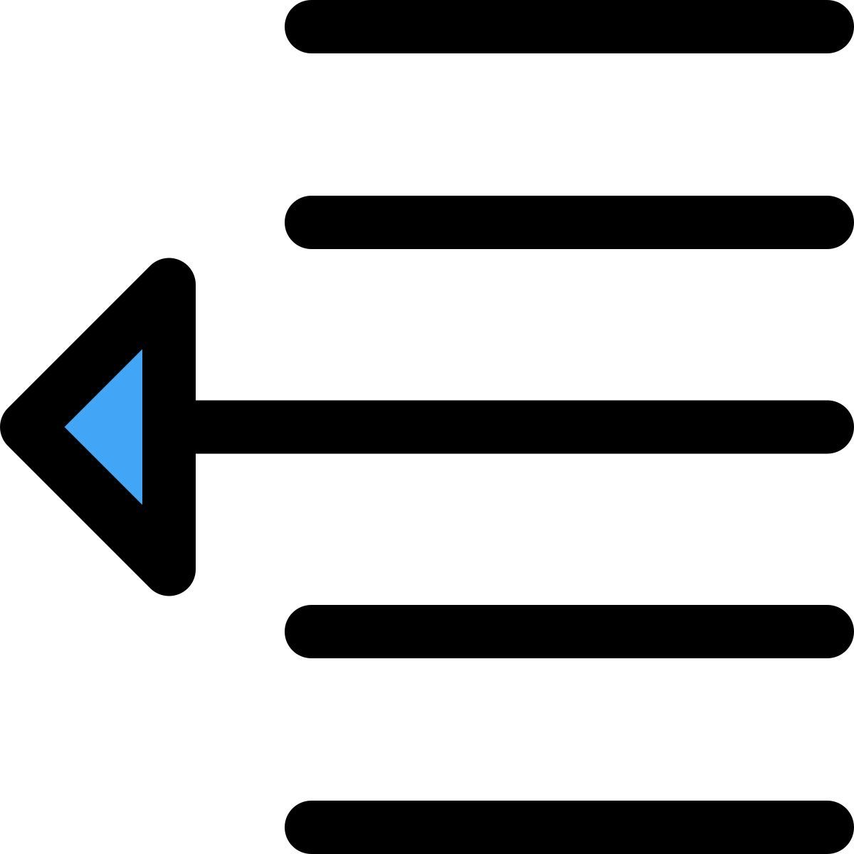 narrow document page setup text left shift arrow icon