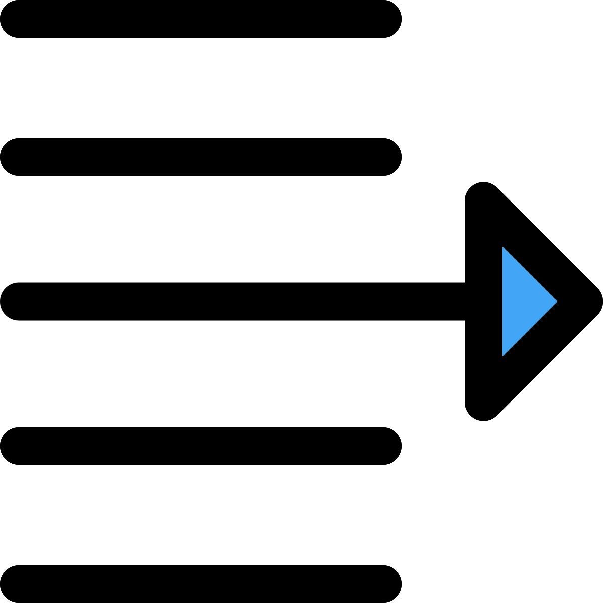 narrow document page setup text right shift arrow icon