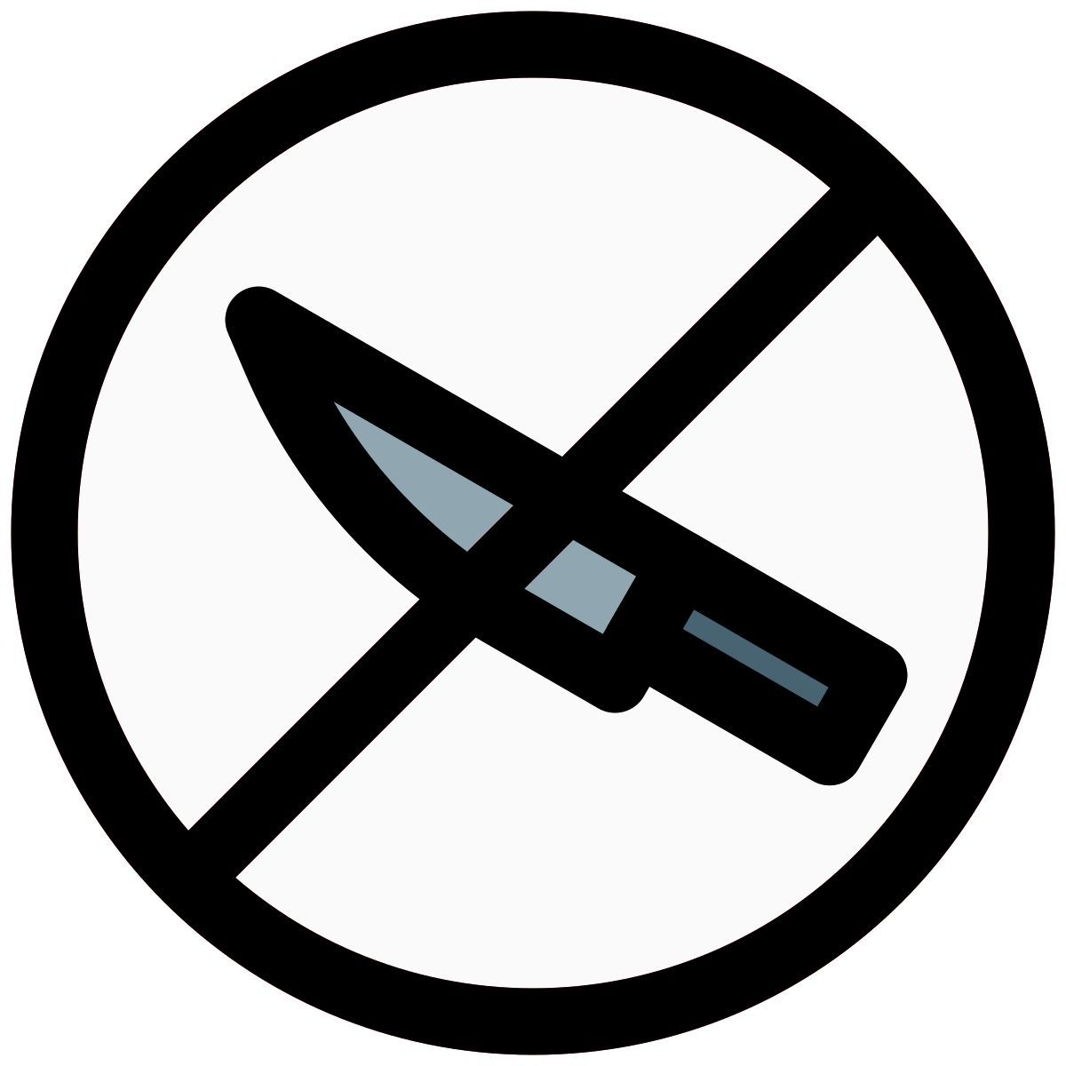 pas d'objets tranchants icon
