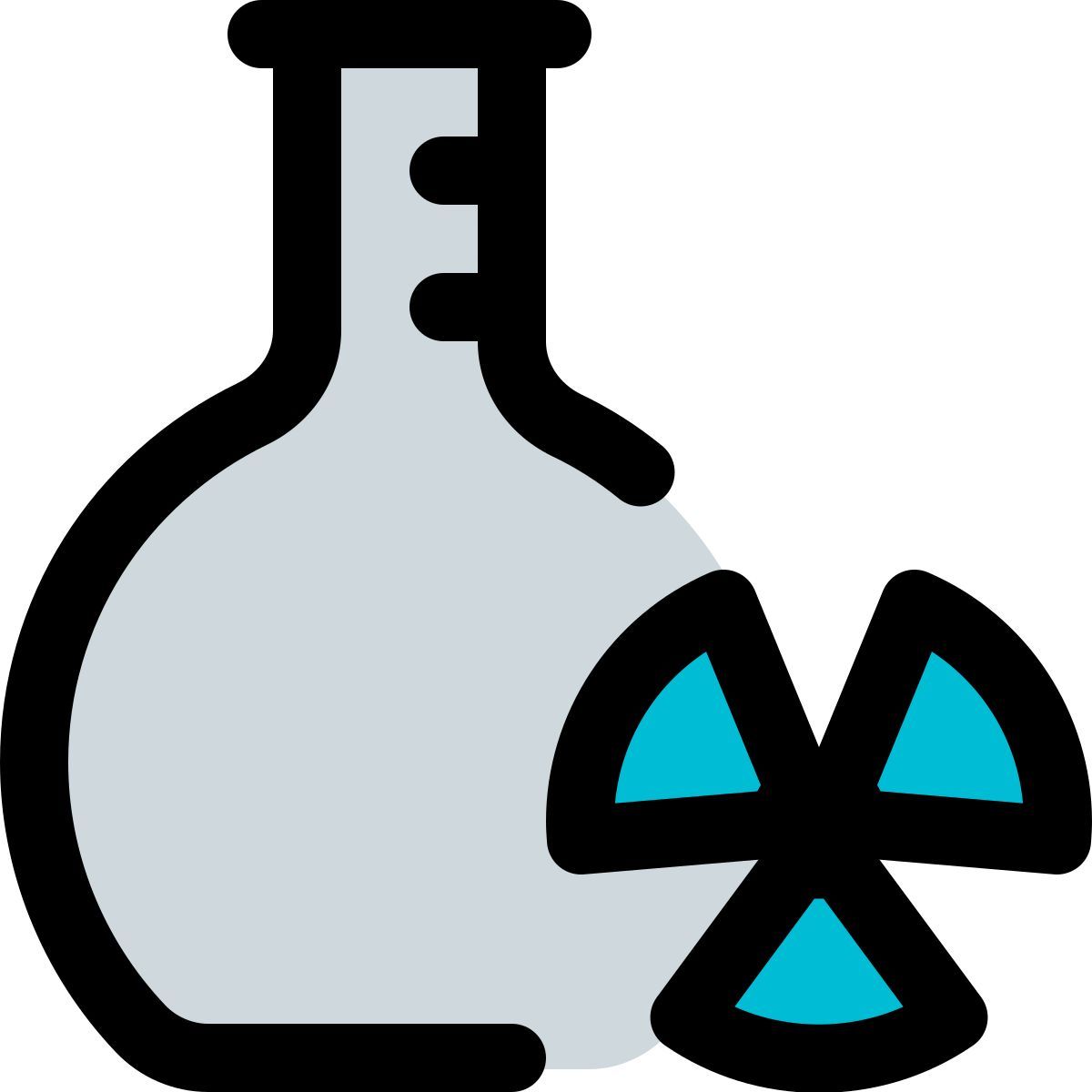 radiation flask icon