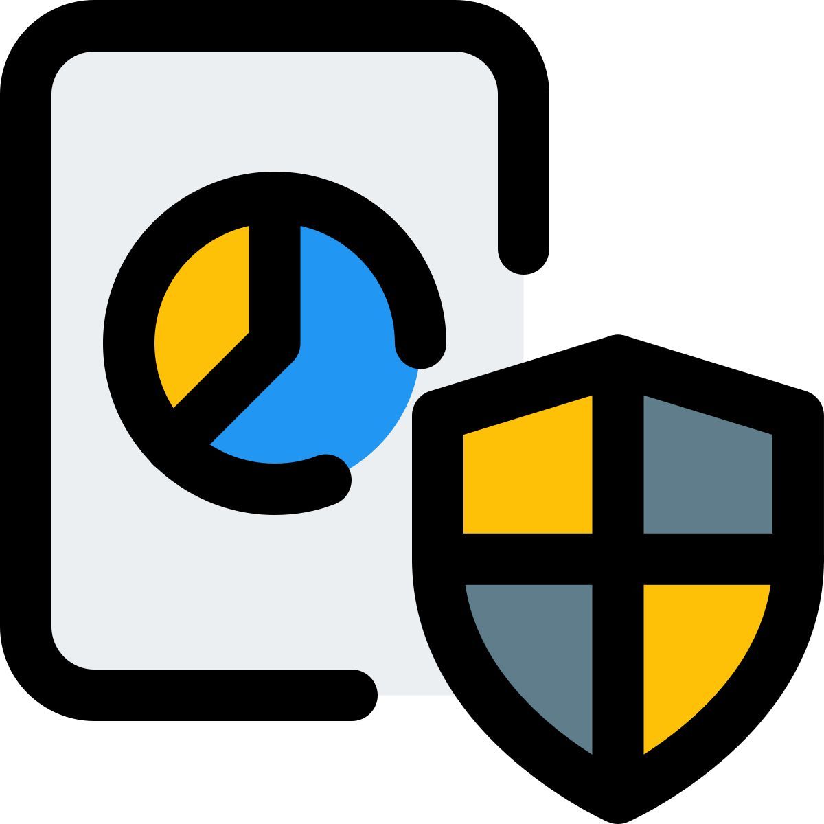 gráfico circular seguro icon
