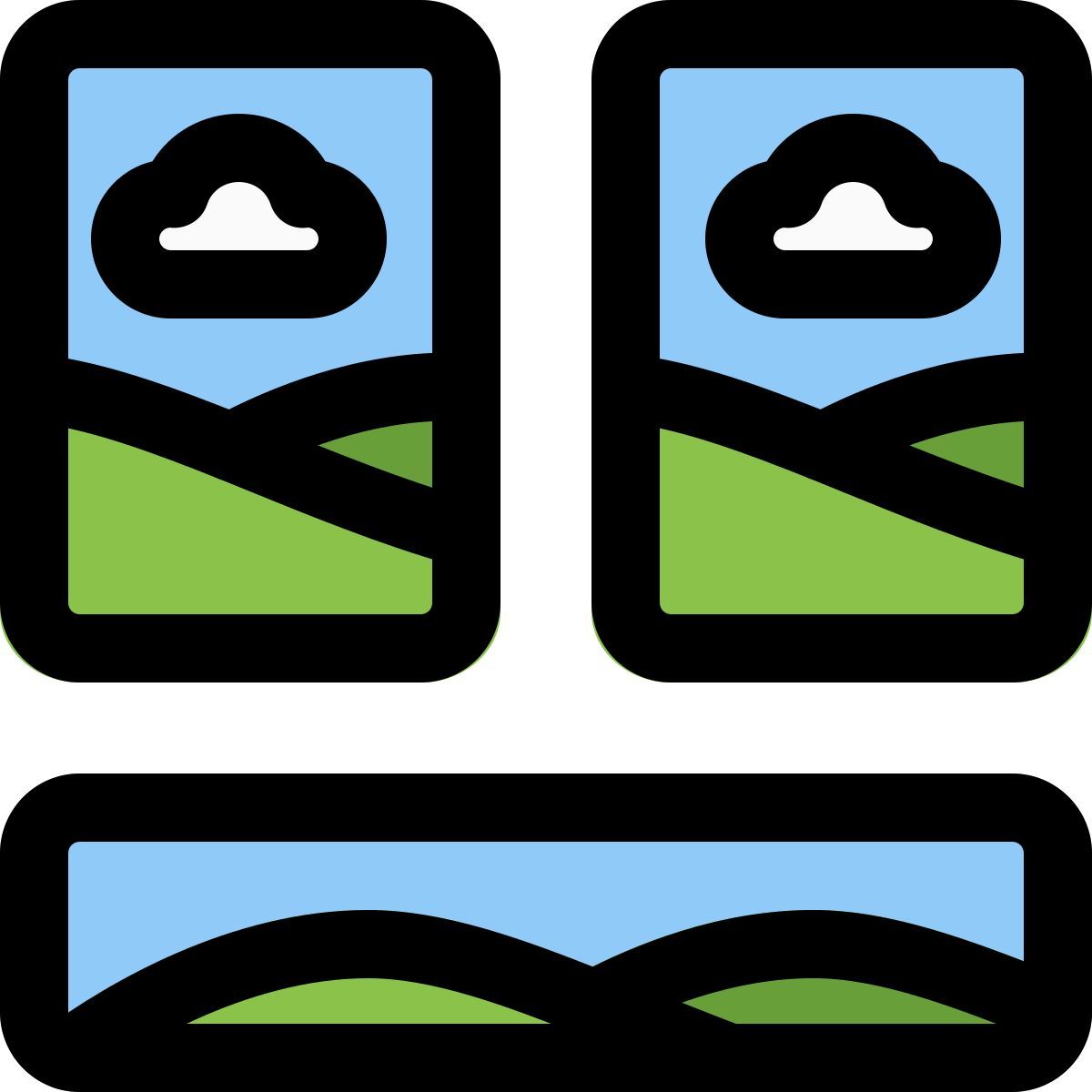 Bildlayoutraster icon
