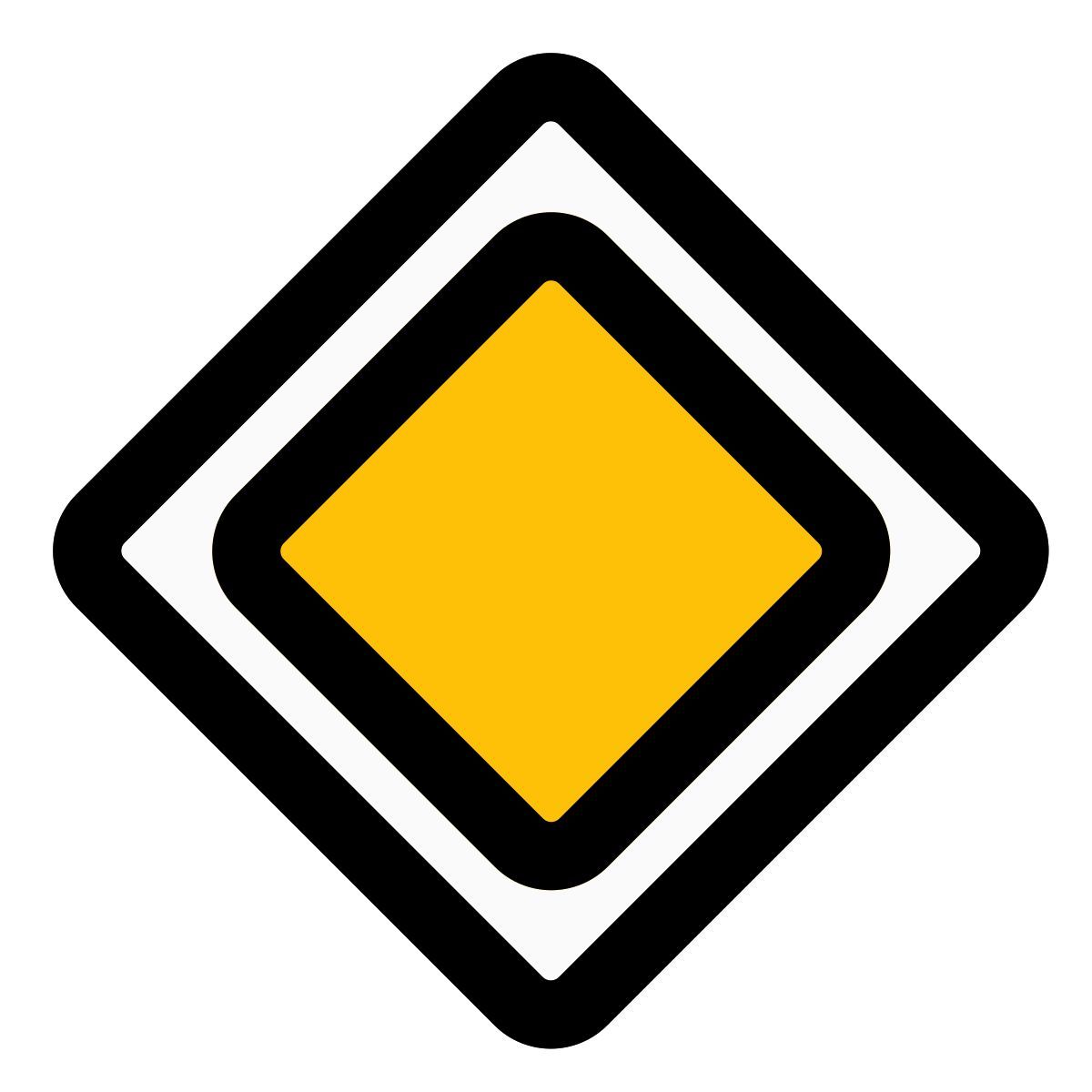 priority road sign icon