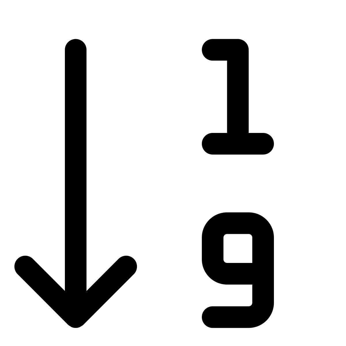 sort numerical icon
