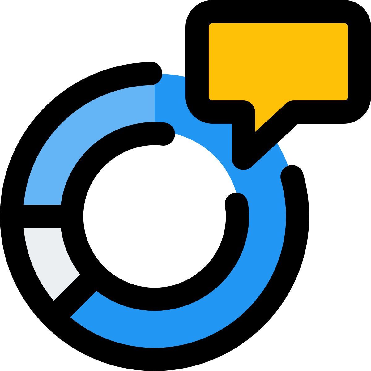 donut chart report icon