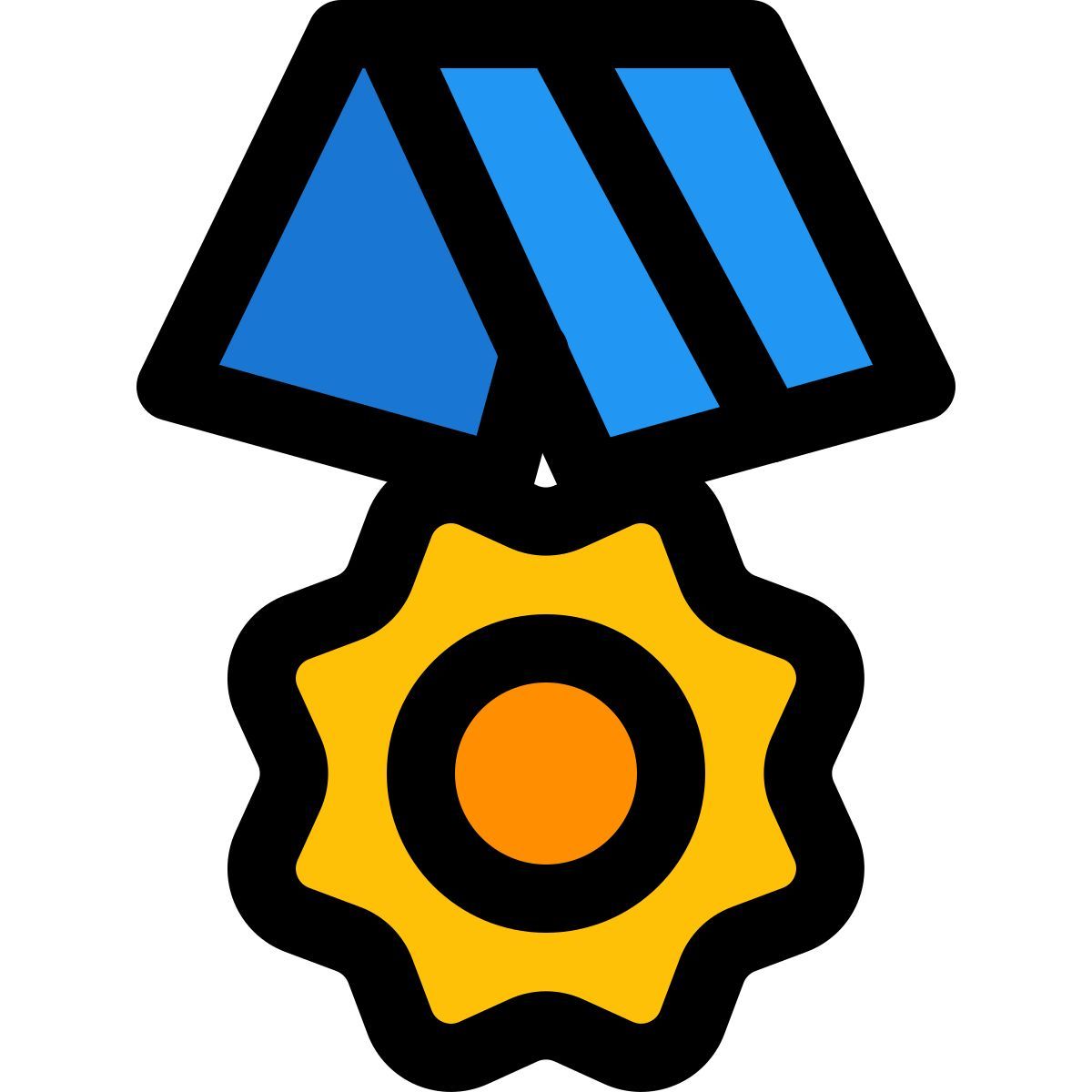flower shaped medal icon