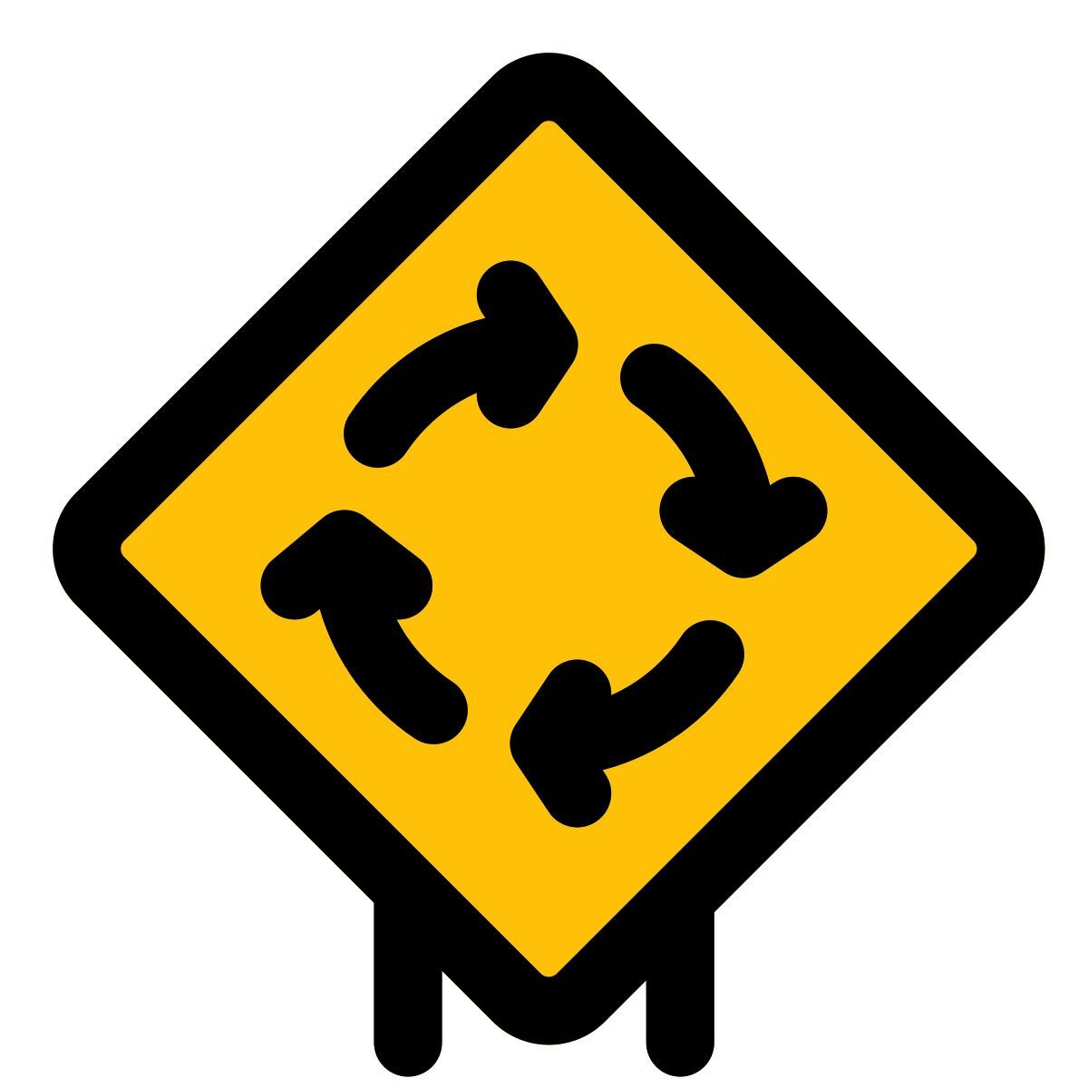 señal de rotonda icon