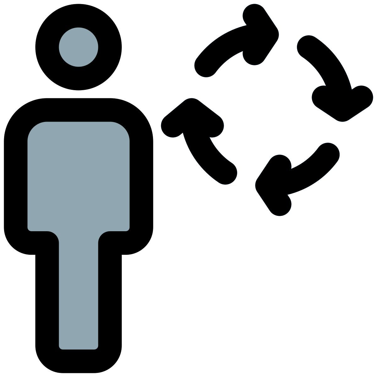 routine shift for the work process with loop arrows icon