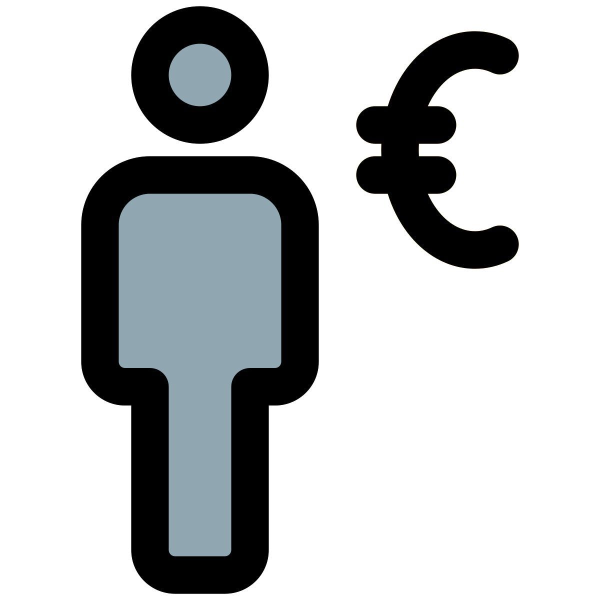salary transferred in euro money tender layout icon