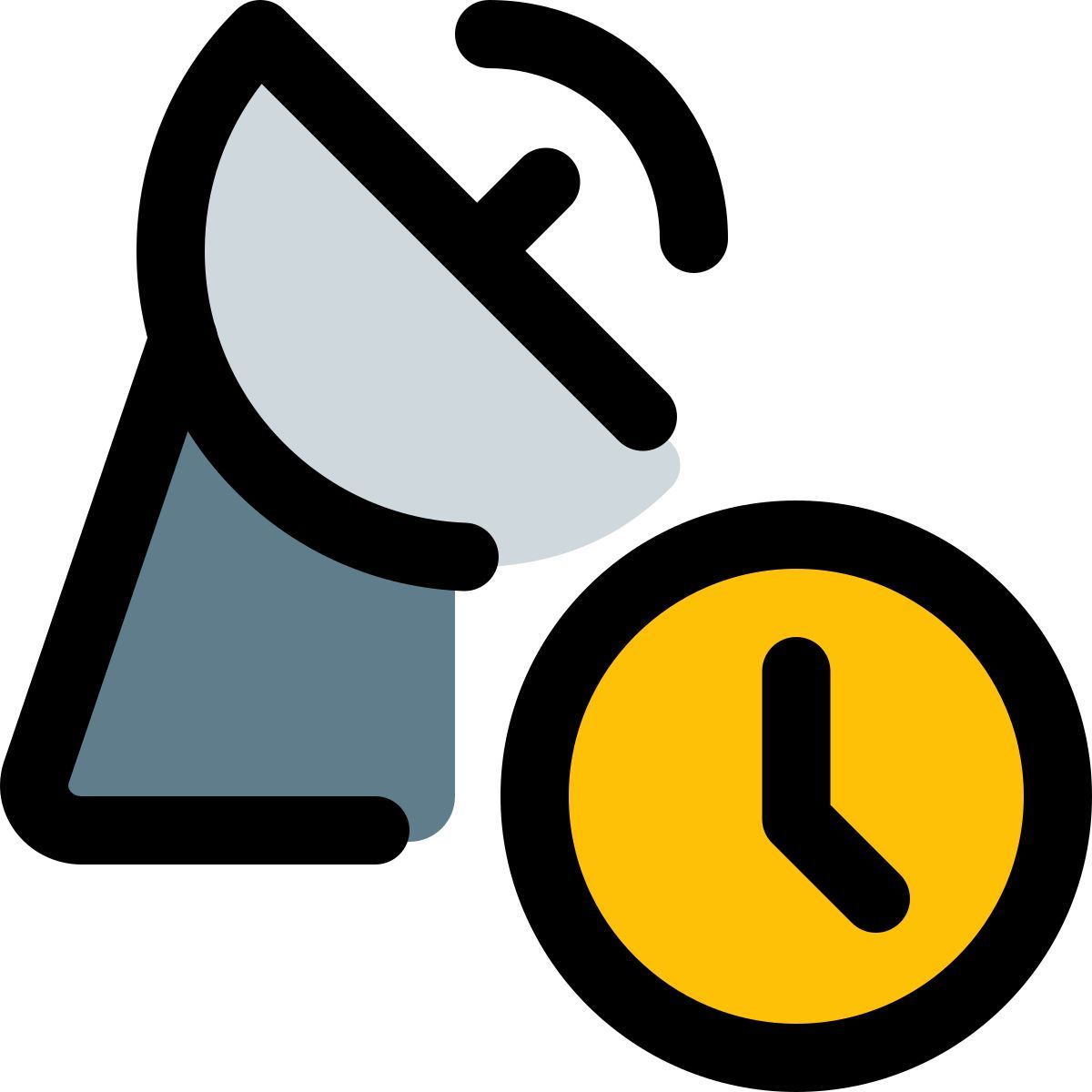 retraso de antena parabólica icon