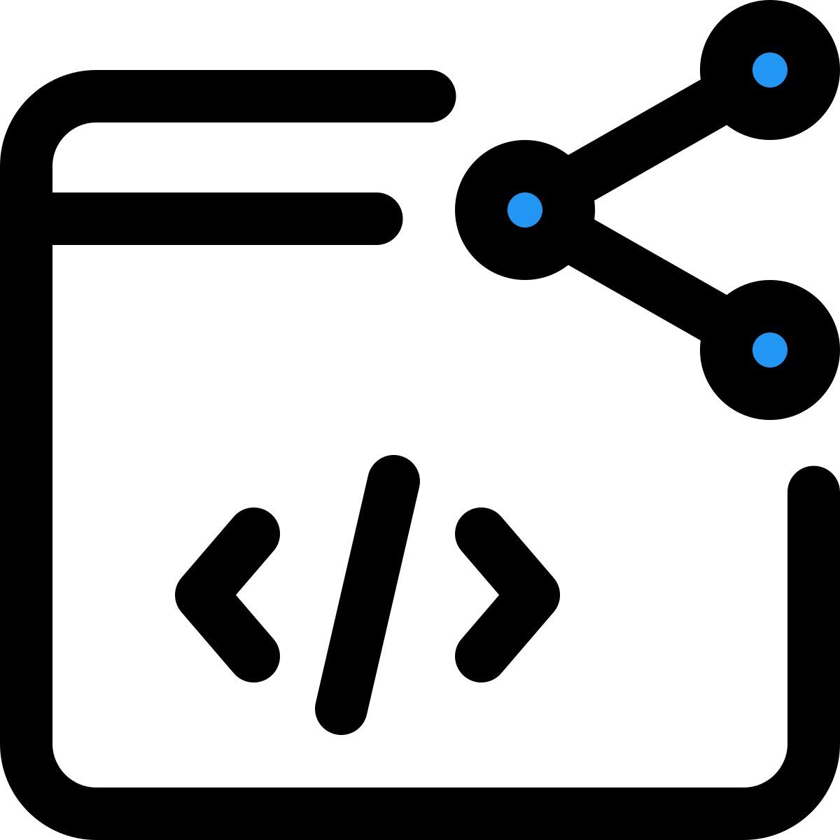 share programming code icon