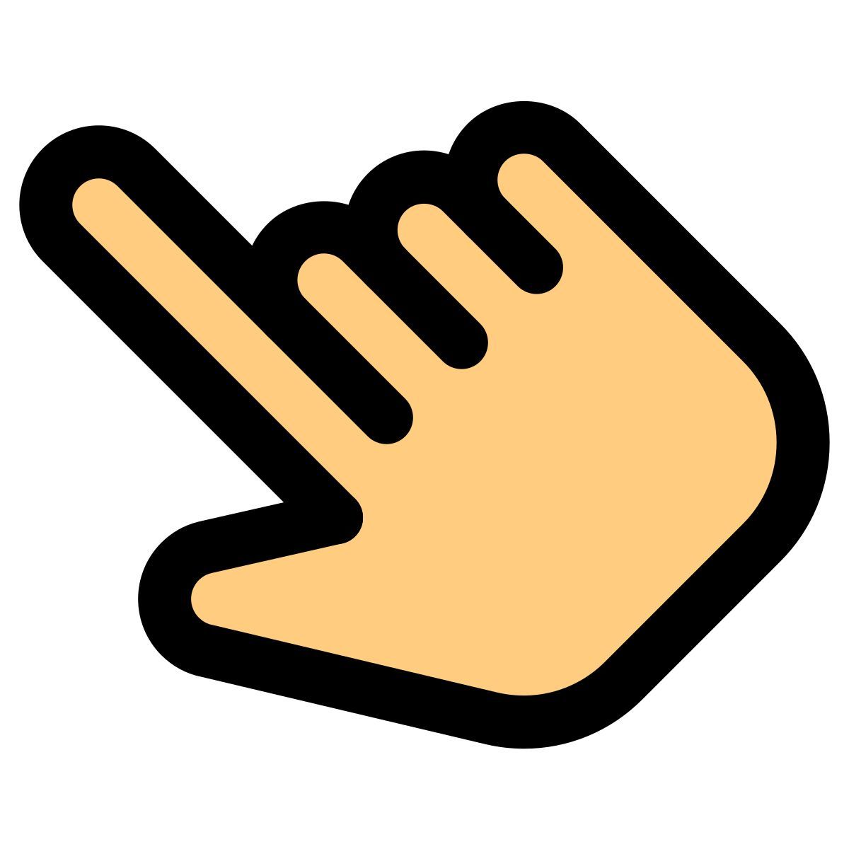 tocco con l'indice icon