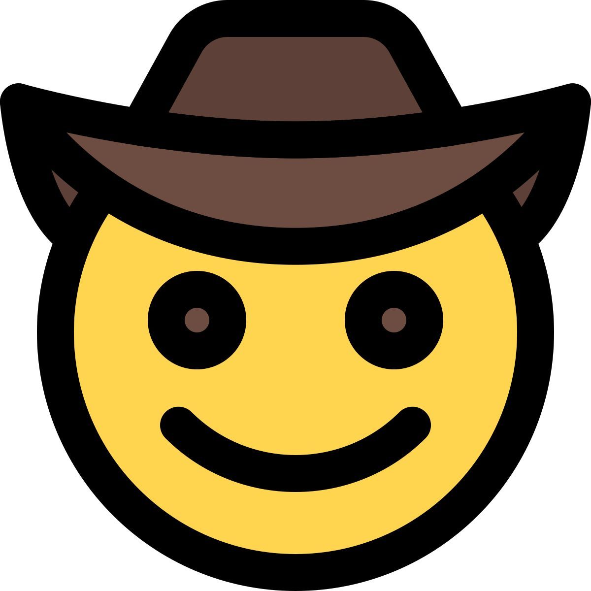 lächelnder cowboy icon